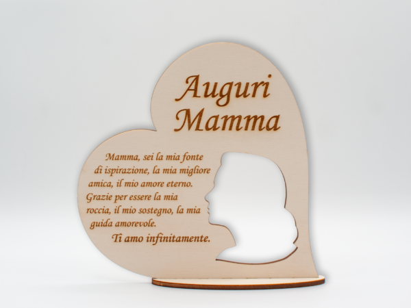 Festa Mamma - Cuore con auguri