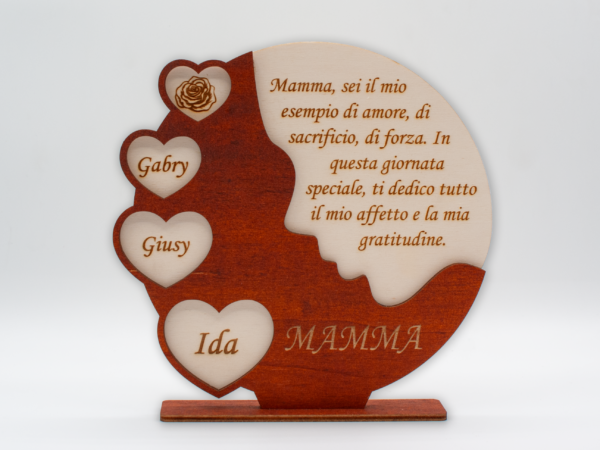 Festa della Mamma - Targa Rotonda con dedica.