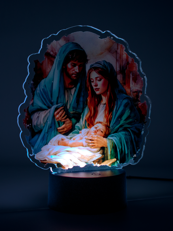 Lampada PlexyGlass - Sacra Famiglia RGB - immagine 2